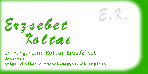 erzsebet koltai business card